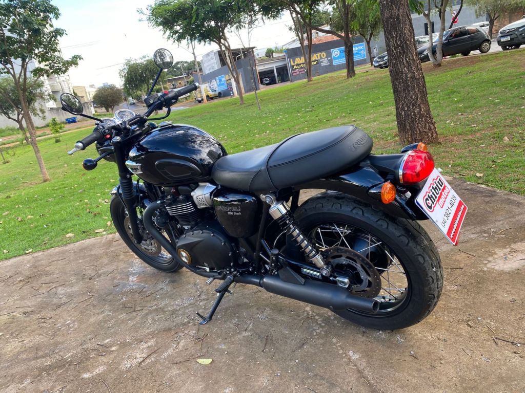 Triumph BONNEVILLE T 100  2018/2019 - Chibiu Motos - Motos Nacionais e Importadas, Oficina Especializada, Loja de PeÃ§as, AcessÃ³rios e Boutique - Patos de Minas/MG